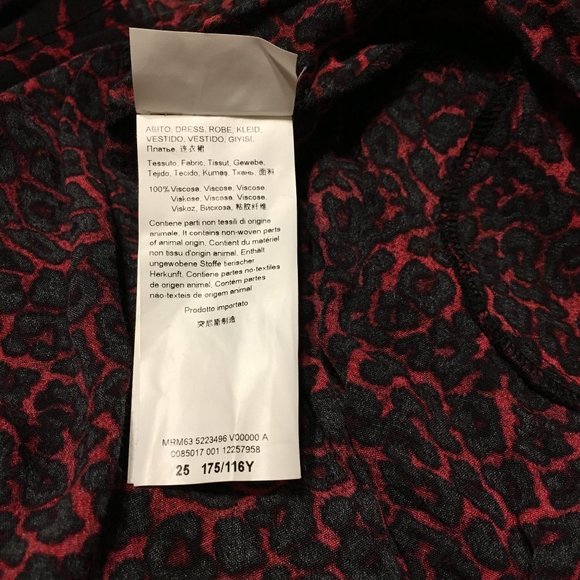 Marina Sport Long Sleeve Red Cheetah Print Dress - Picture 10 of 11